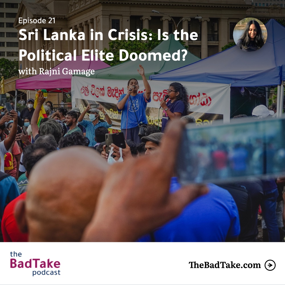 thebadtake's tweet photo. New episode alert!

We're joined by @Rajni_Gamage for a discussion on the nature of elite politics in Sri Lanka in the context of the current crisis.

Available now on all your favourite podcast platforms. https://t.co/6lDdsWSLAN