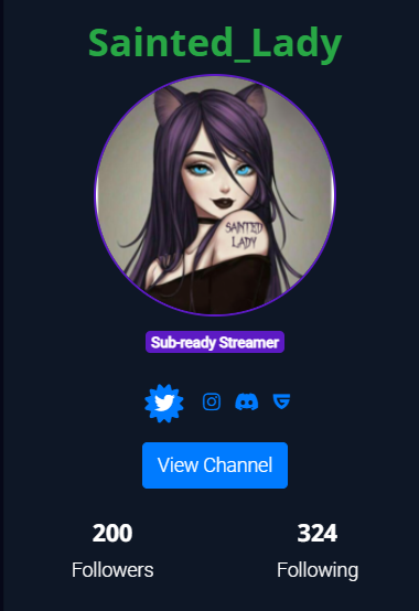 SaintedLady's tweet photo. Wow you guys and girls are crazy showing all the support and helping me by reaching 200 follows on @glimesh i am blown away by the support lets get 200 more @Sainted_Lord https://t.co/TKqMhVaDwM