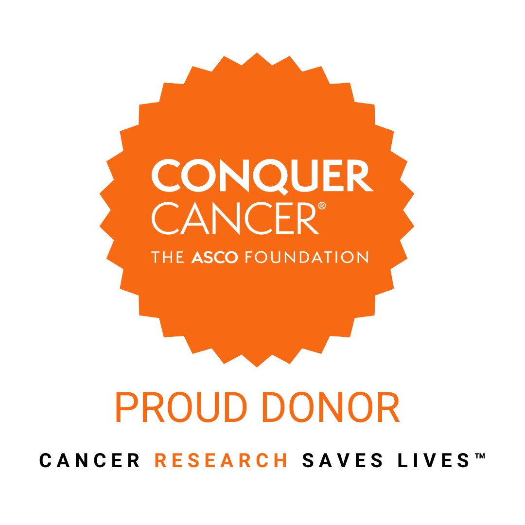 If you believe in the value of #cancerresearch, please 1. make a donation to Conquer Cancer at app.mobilecause.com/form/ehVkMw?vi…, 2. RT this badge to show your donor pride, and 3. tag some friends to encourage them to donate, too! #ASCO22 #gratitude