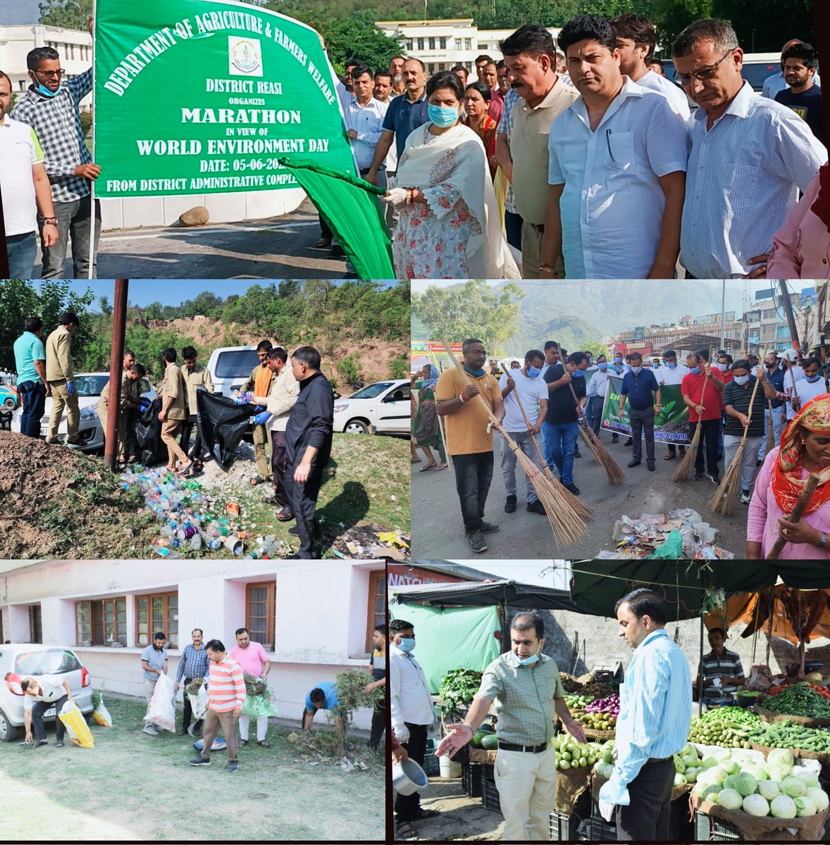 #WorldEnvirnomentDay
Today June 05th wid d Theme" OnlyOneEarth”DC Reasi Babila Rakwal flagged off the Marathon from Mini Secretariat to Sulla Park.
All District &amp; Sectoral Officers participated in the drive.
<a href="/infjammu/">Information & PR Jammu</a> <a href="/OfficeOfLGJandK/">Office of LG J&K</a>
