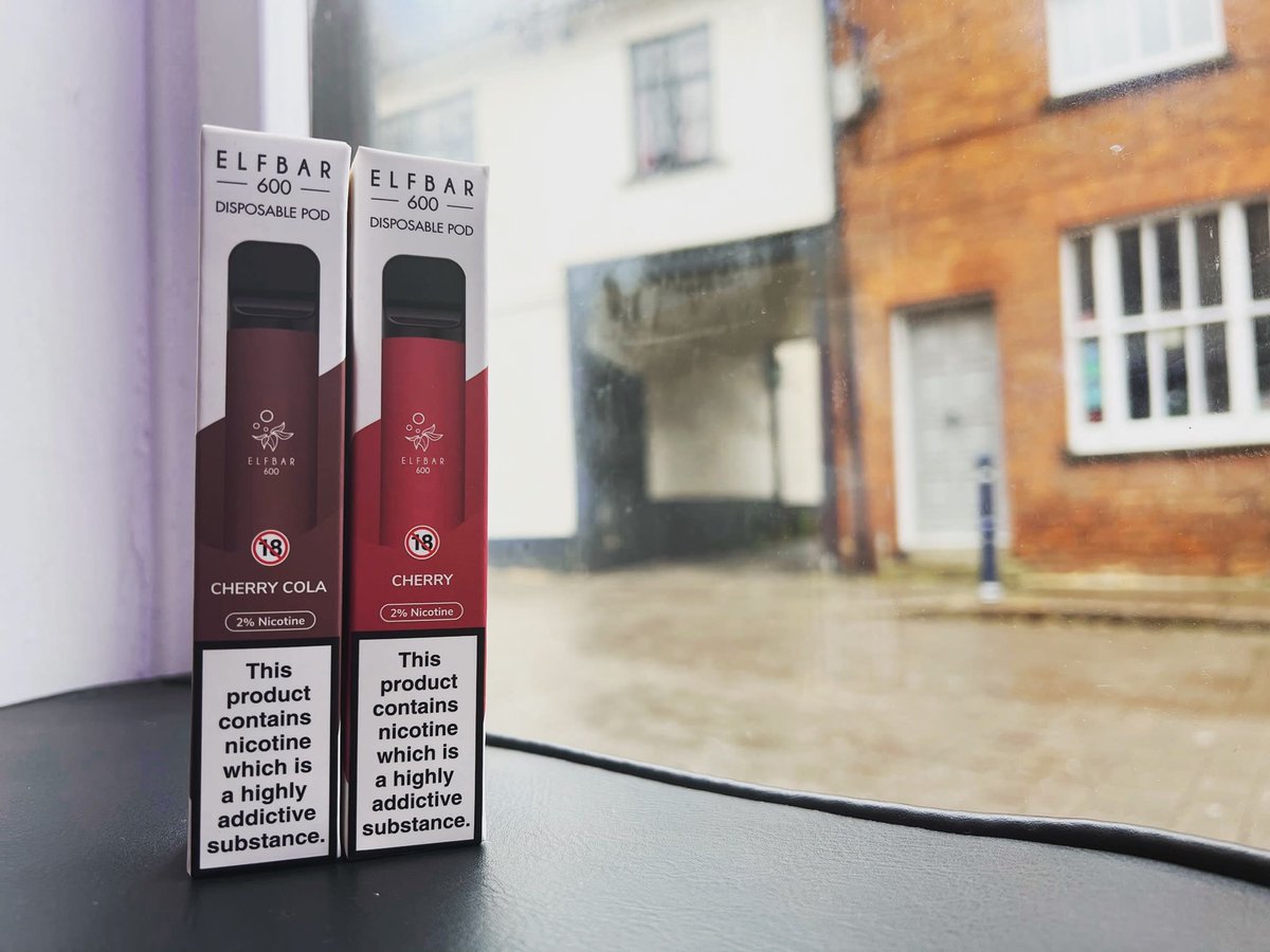 VTHitchin's tweet photo. 2 more additions to the Elf Bar collection.
Cherry &amp; Cherry Cola in stock now! https://t.co/mIhhk6Qy7H