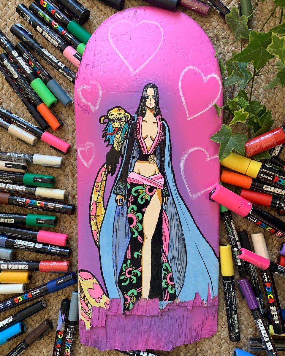 Another awesome design by @mow.arts ! Love the colours and finish!  💗

 #Customdeck #Custom #CustomSkateboard #POSCAdeck #POSCAboard #Customize #POSCAFashion #Skate #Skateboarding