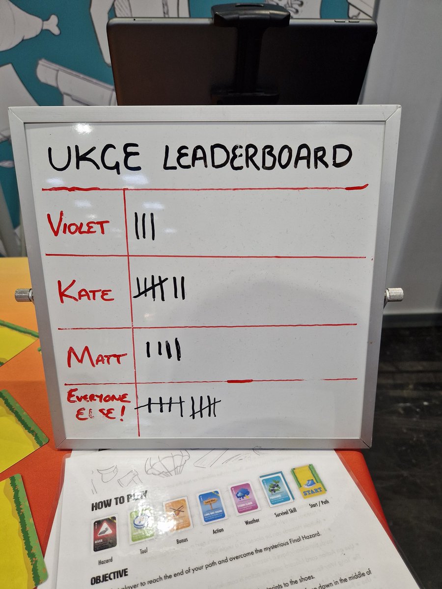 HappyVioletUK's tweet photo. @UKGamesExpo We are most excited about trying to beat 'Everyone else' at Get Past and Go! Kate is pretty close to winning! https://t.co/h4OkHjhCgg