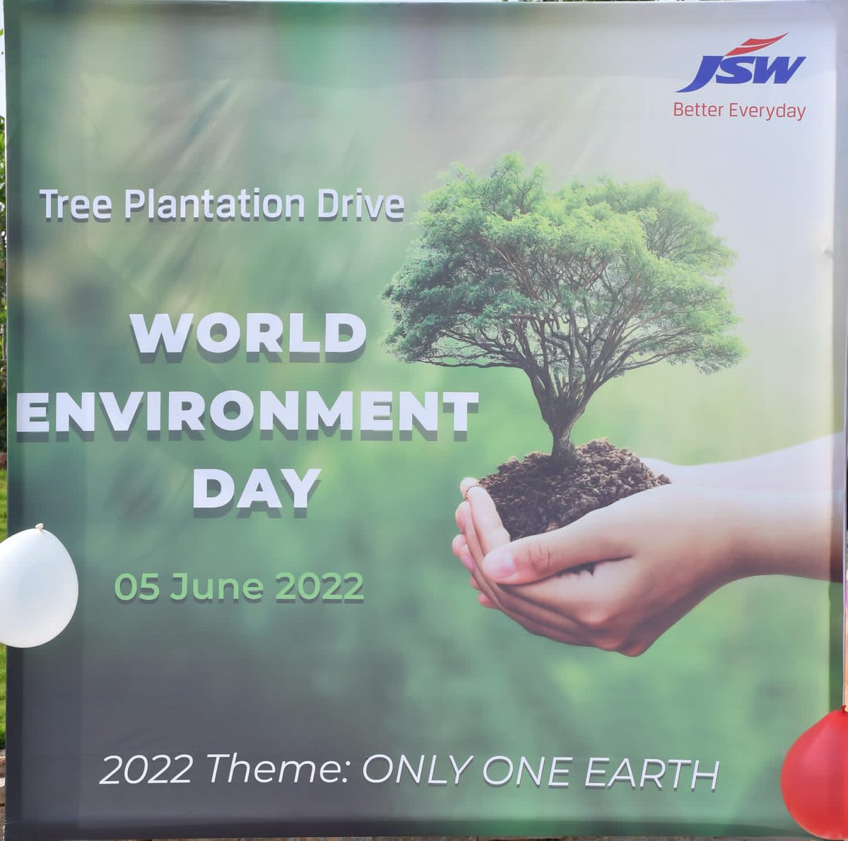 pkmurgan's tweet photo. As I witness sincere efforts to celebrate
#WorldEnvironmentDay across JSW, it reaffirms why #wed2022 is more important than ever for us to take constant actions to prepare, protect &amp; preserve our planet: #OnlyOneEarth &amp; ensure a clean,healthy &amp; sustainable environ 4 the next-gen. https://t.co/y5JXJDeVTu