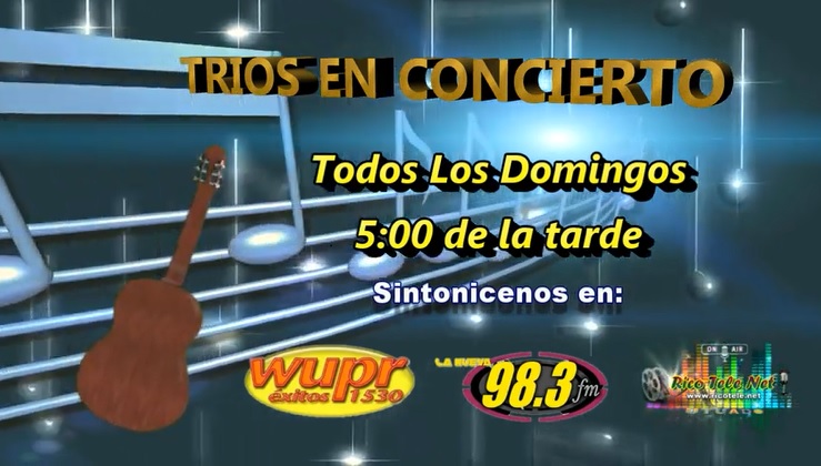 EXITOS1530's tweet photo. Hoy el programa "Tríos en concierto", con Manuel Santiago "Rico" irá al aire en horario especial de 2:30pm a 4:30pm debido al juego de hoy de los Montañeses de Utuado. https://t.co/PqPOAtzAoJ