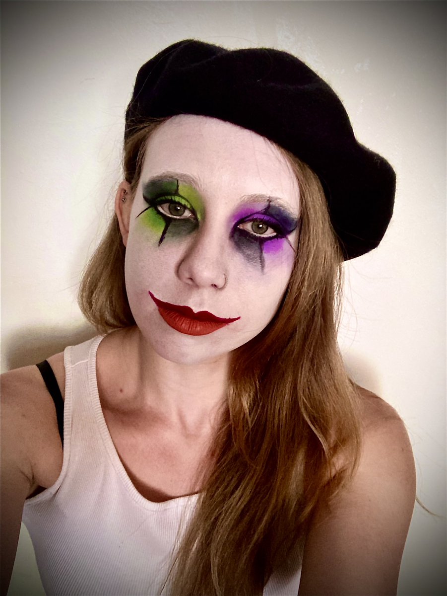 RodeaxRodeo's tweet photo. Trying out a new look! 🤡 

Make-up test for an upcoming shoot… Captain Spalding is quaking!

#clown #mime #makeup #facepaint #greasepaint #model #creative #photography #joker #spooky #halloween #scaryclown #pennywise #captainspalding https://t.co/oRx74TY8BM