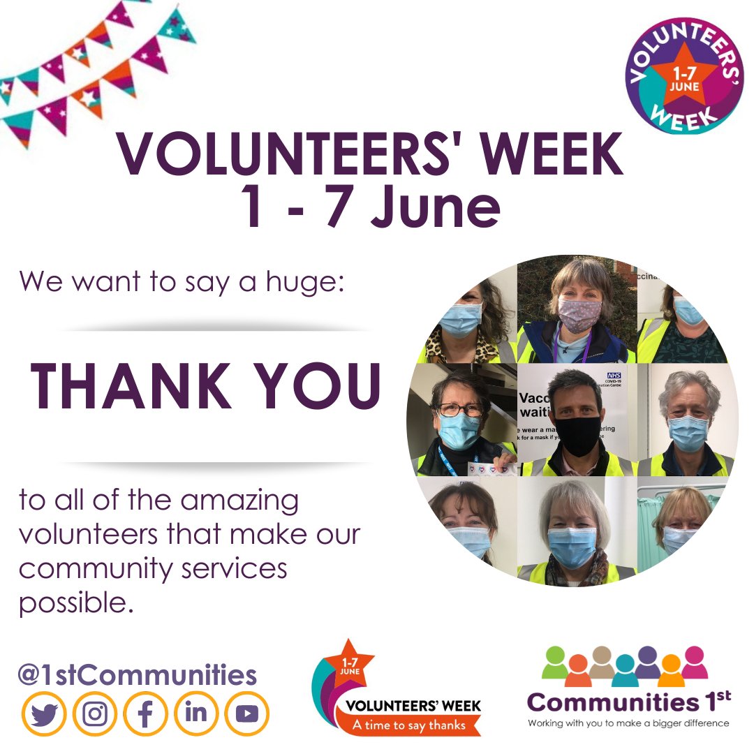 This #VolunteersWeek we want to celebrate you! Volunteers are a crucial part of our organisation - you make community support possible! 

#Volunteering # volunteers #VolunteersWeek #MonthofCommunity <a href="/WH_CVS/">Welwyn Hatfield CVS</a> <a href="/cdaherts/">CDA Herts</a> <a href="/Support4Dacorum/">Community Action Dacorum</a> <a href="/Watford3RT/">W3RT</a> <a href="/CvsW3rt/">W3RT CVS Official</a> @THVolunteering