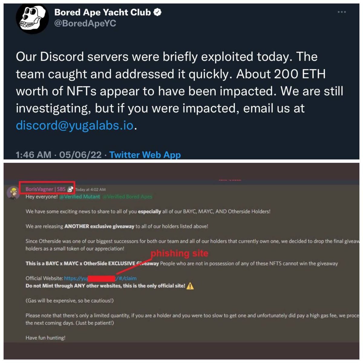 leedom_jason's tweet photo. Bored Apes (BAYC) and other metaverse discords were hacked and NFTs were stolen.
#BAYC #BoredApeYachtClub https://t.co/kASZIGExmY
