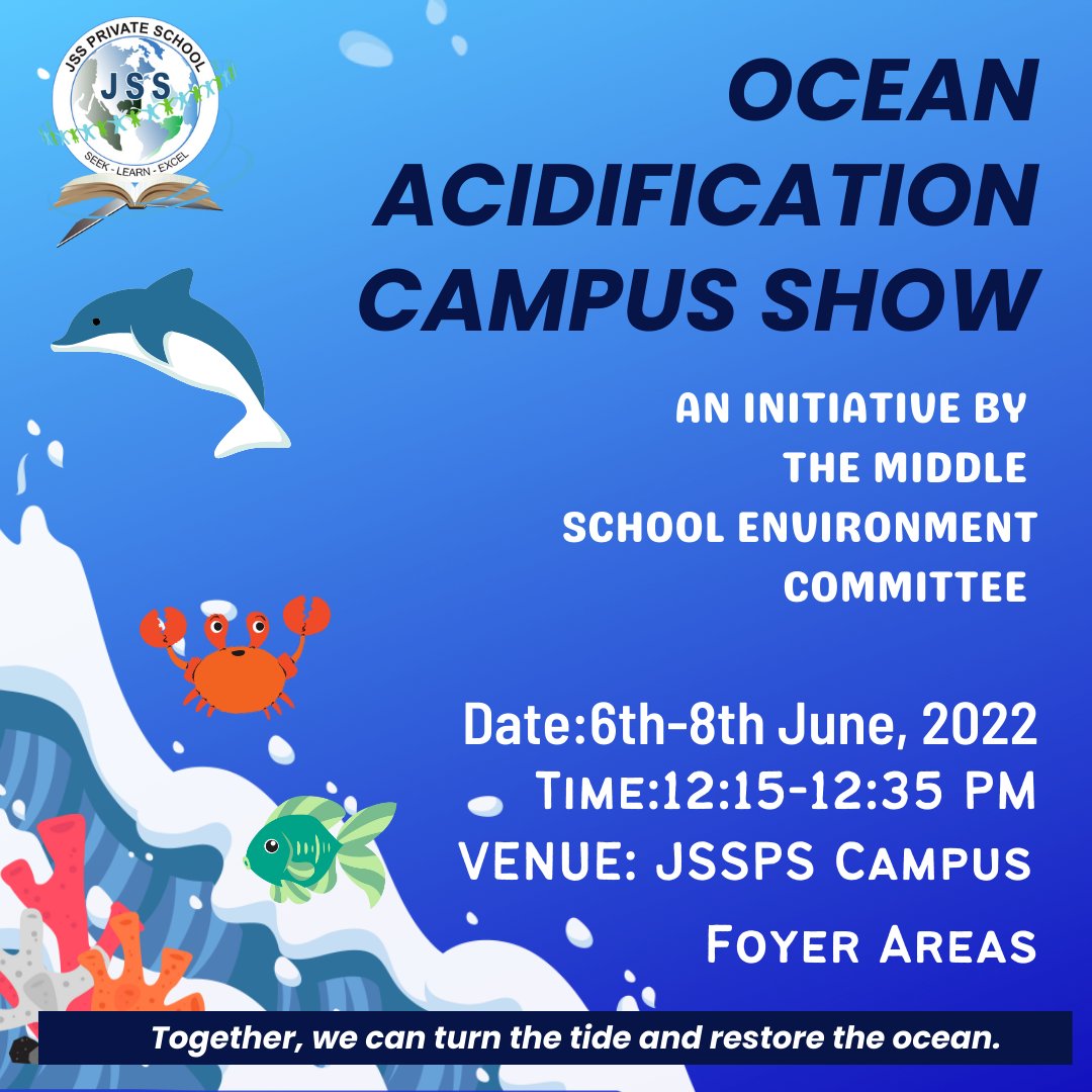 happinessjssps's tweet photo. Students of the middle school environment committee are excited to conduct a 3 day campus show to educate their peers on the topic of ocean acidification . @sureshbhojraj 
#khda  #JSSPS #SDGs #globalgoals #myactionsmatter #lifeunderwater #oceans #oceanlife @ForGlobalGoals https://t.co/8lYRjGDyGD