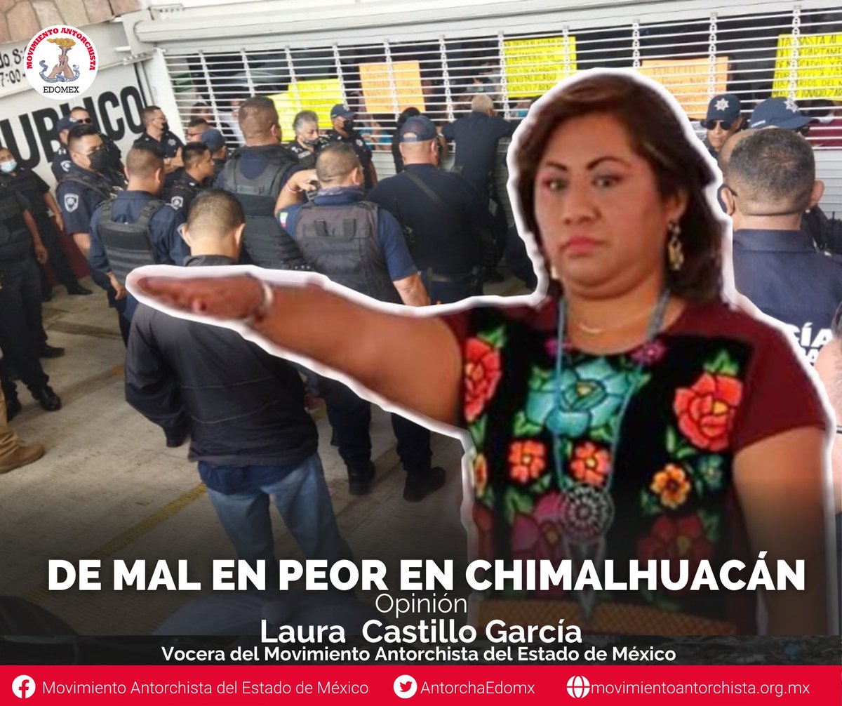 saralauracg's tweet photo. #Opinión | De mal en peor en Chimalhuacán 

En solo 5 meses de gobierno, el morenismo ya está desgastado entre la población porque no solo no ve resultados en el desarrollo del municipio, sino que está cansada de los atropellos gubernamentales. https://t.co/lA6neL3G38 https://t.co/gUN1ZiPGch