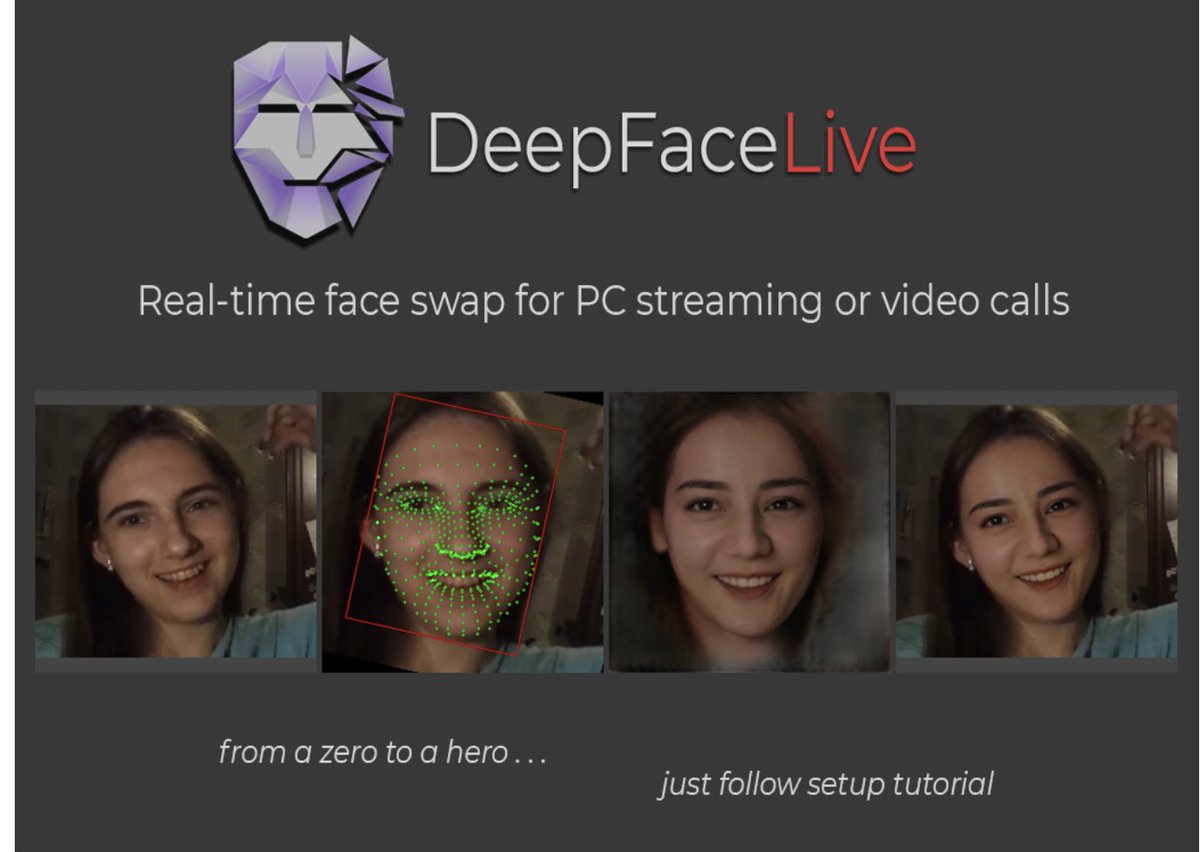 cyb_detective's tweet image. Deep Face Live

Real-time face swap for streaming and video calls

(use and set-up requires considerable effort as well as a lot of free time)

github.com/iperov/DeepFac…

#python #deepfake #onnx  #opensource