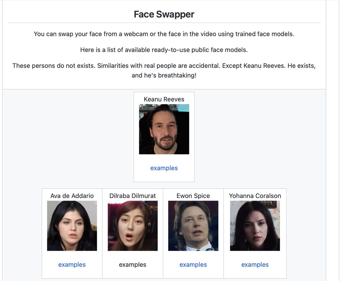 cyb_detective's tweet image. Deep Face Live

Real-time face swap for streaming and video calls

(use and set-up requires considerable effort as well as a lot of free time)

github.com/iperov/DeepFac…

#python #deepfake #onnx  #opensource