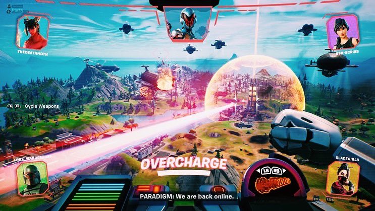 LWanderer89's tweet image. Anyone else feel like they were in Power Rangers last night in the collision event in Fortnite 😂🤖
.
#fortnite #collisionevent