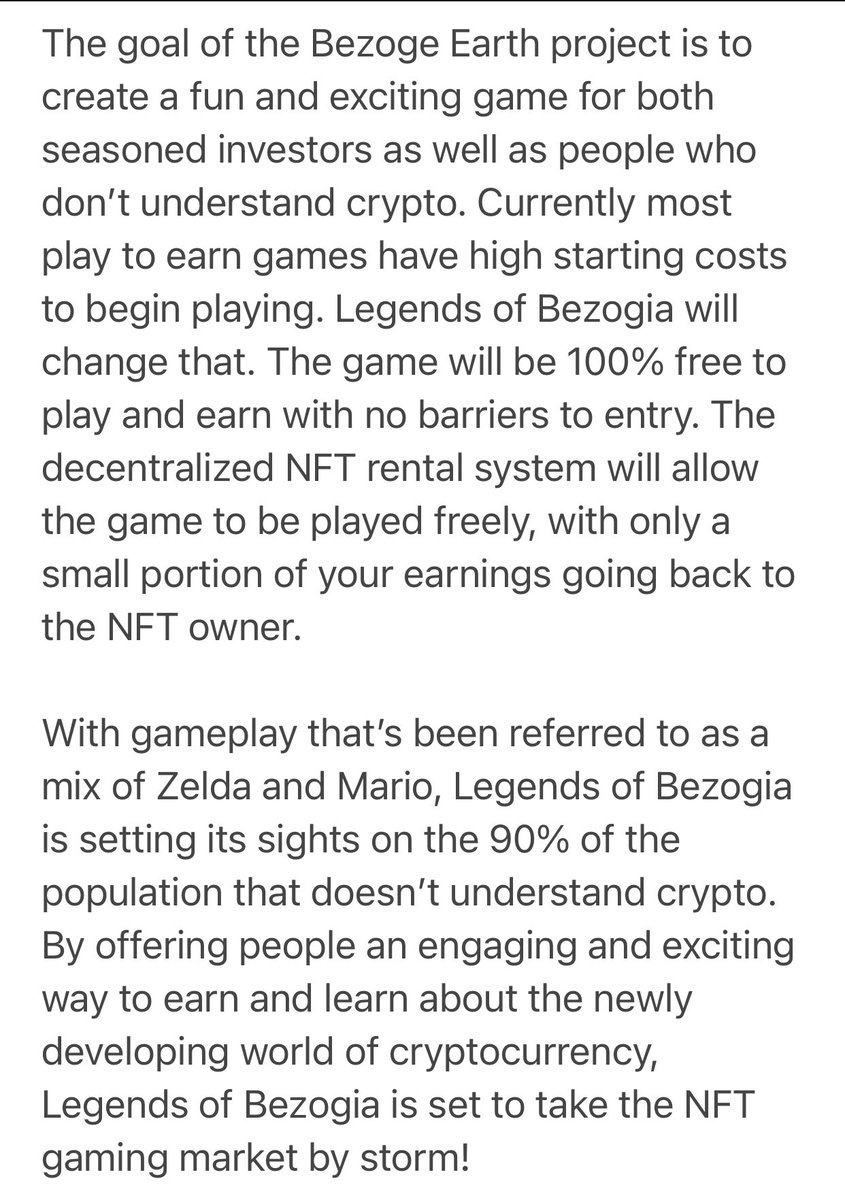 <a href="/cryptojack/">CryptoJack</a> $Bezoge! @Bezoge has been alpha testing <a href="/legendofbezogia/">legendofbezogia</a> for about 6 months. Beta to launch end of q2. Doxxed devs. KYC/due diligence passed for three top 10 exchanges. Theatrical trailer released. Find out more at bezoge.com