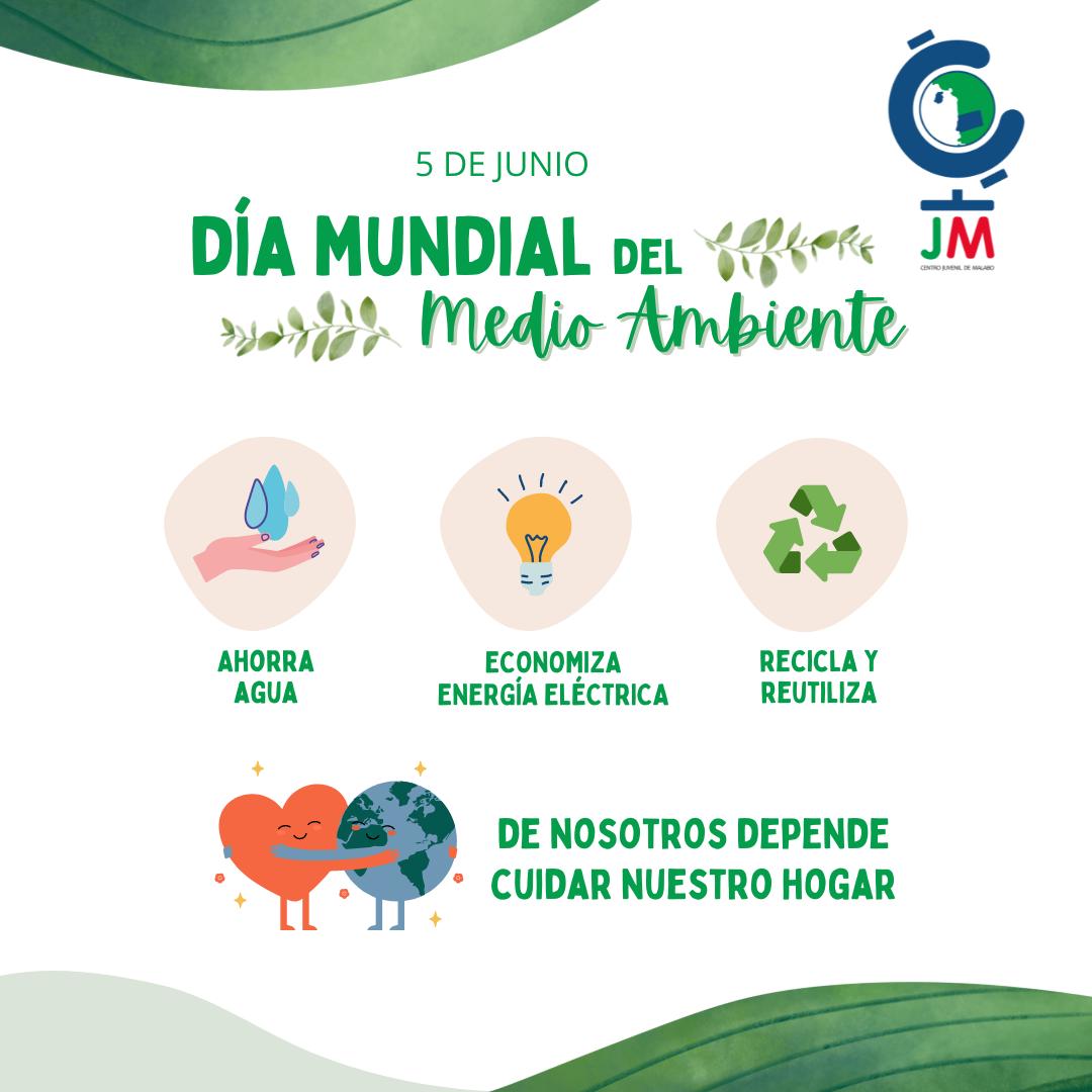 CJMalabo's tweet photo. 5 de junio
El #MedioAmbiente es todo lo que nos rodea y de nosotros depende #cuidarnuestroplaneta
Feliz #DiaMundialDelMedioAmbiente https://t.co/tjr5lWUnVU