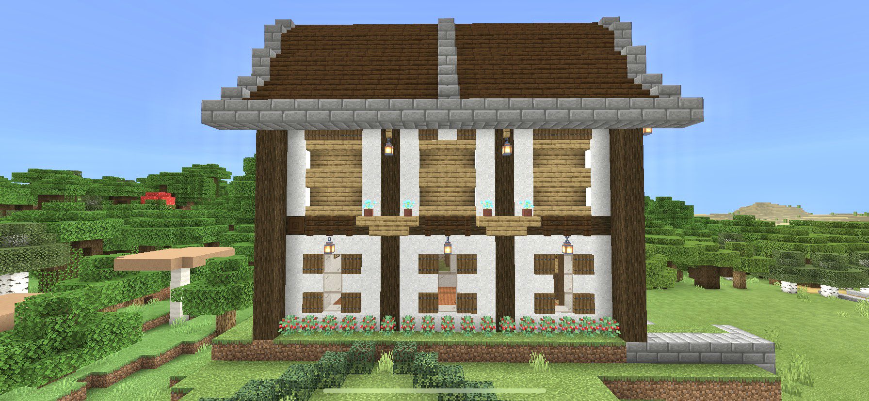 くぽりぽクラフト 要塞のある森林の街エリア 民家の壁の模様 木造屋根 Minecraft マインクラフト マイクラ建築 バニラ建築 T Co Ye9unjyi1m Twitter