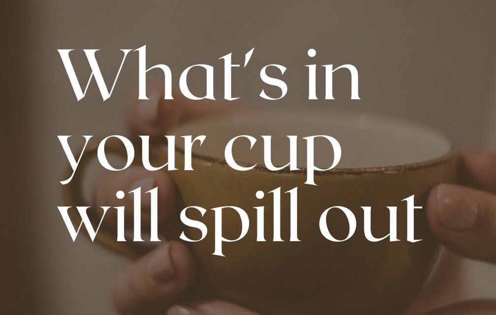 Pam Borton on X: Is your cup overflowing, half full or half empty? If your  cup is overflowing, or even half full, imagine all of the goodness,  kindness and positivity spilling out