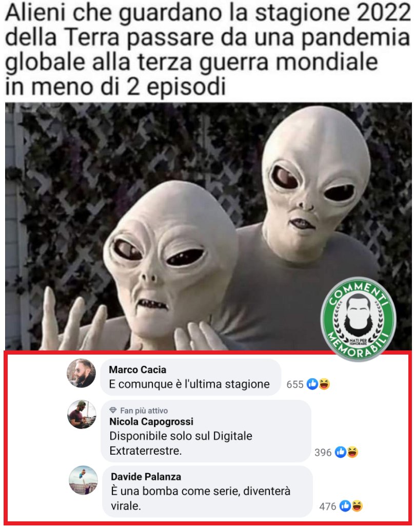 CM_Memorabili's tweet photo. Prossimamente su Netfli...ah no. 
#commentimemorabili #serte #terra #alieni #WWIII https://t.co/medOZcvR4V