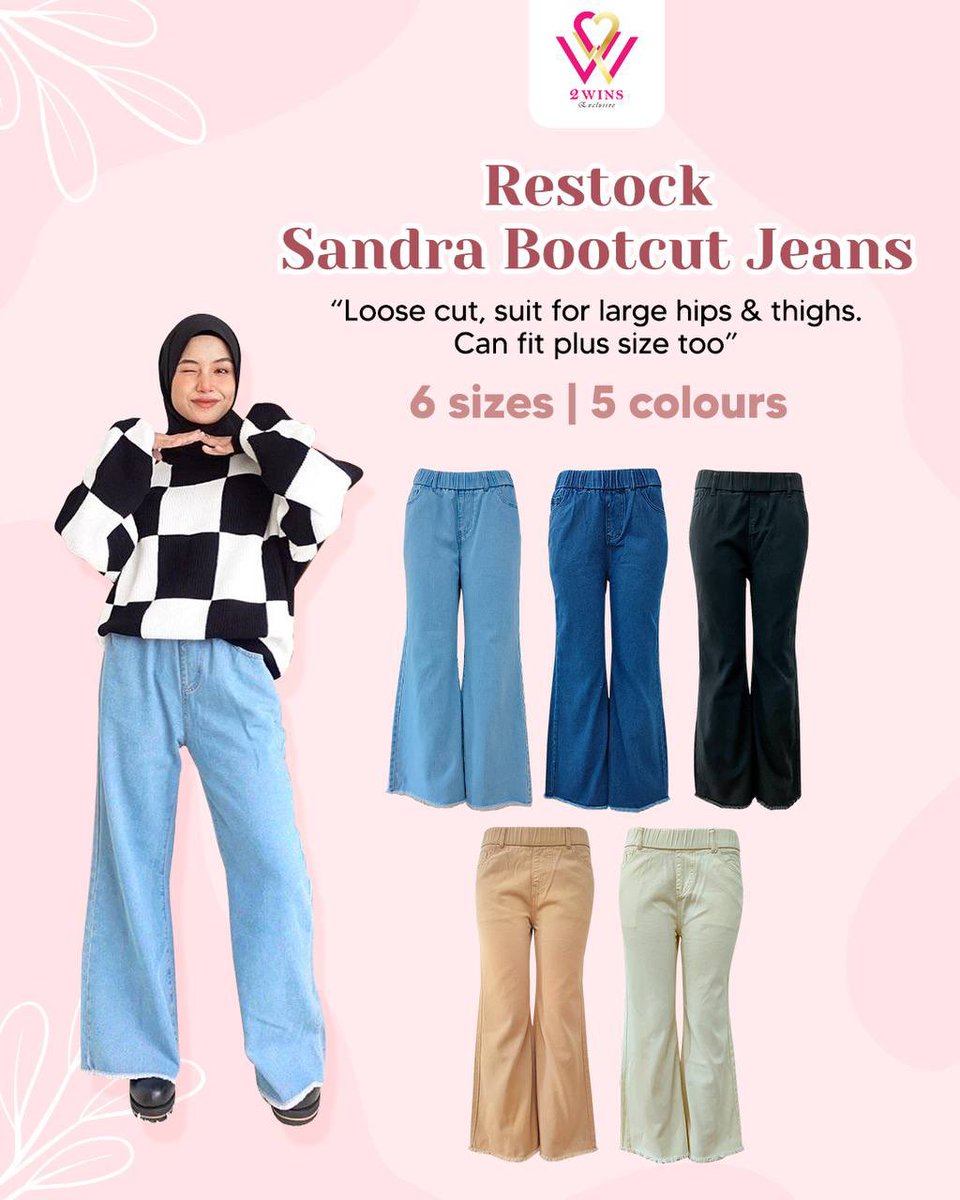 2winsExclusive's tweet photo. Serious tak tipu setiap kali restock lajuu je sold out 😛
Bermula dari 2 warna 4 sizes , sekarang dah upgrade ke 5 warna 6 sizes! 
#2WINSJeans https://t.co/5UtcCBfhuk