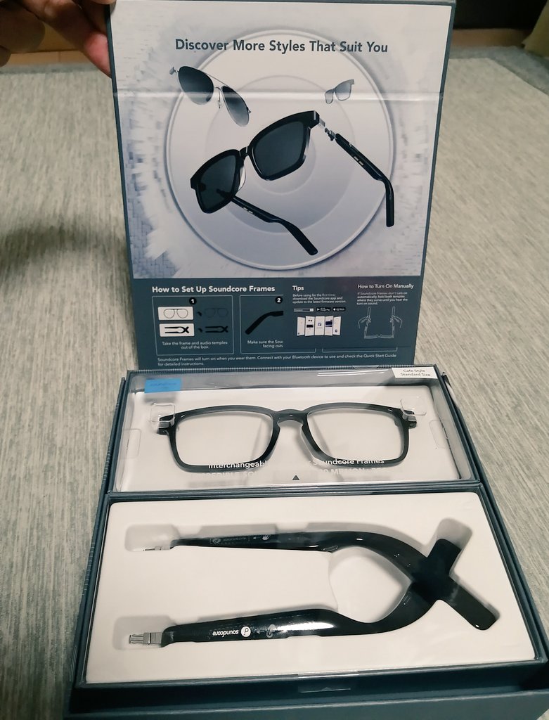 heyzoo7's tweet photo. #Anker の #SoundcoreFrames を購入✨
長年の眼精疲労からの飛蚊症の悩みと決別したい。
オンラインミーティングが増えて、自治体通信でのコラム執筆も始めたから、思い切った!
近未来を手に入れた😎 https://t.co/9tDV05UhZN