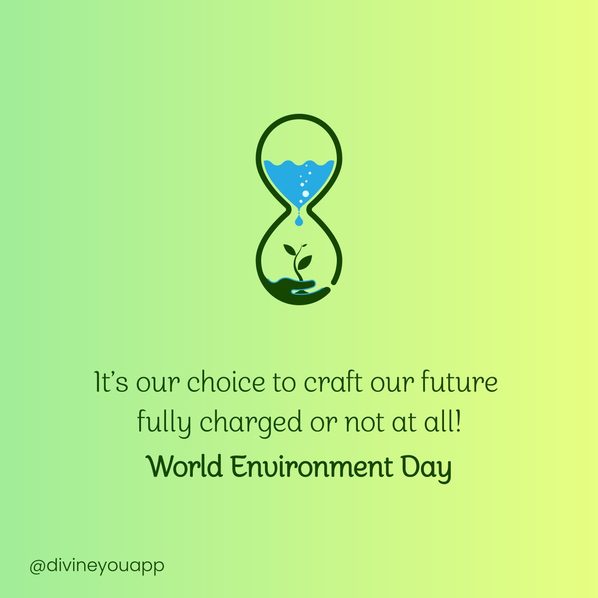 divineyouapp's tweet photo. The future is all in our hands 🔋🙌🏻
#environmentday #savetheplanet #gogreen #environment #sunday #DiveInYou #DivineYou #DivineYouWellness https://t.co/eTTuLwrWp8