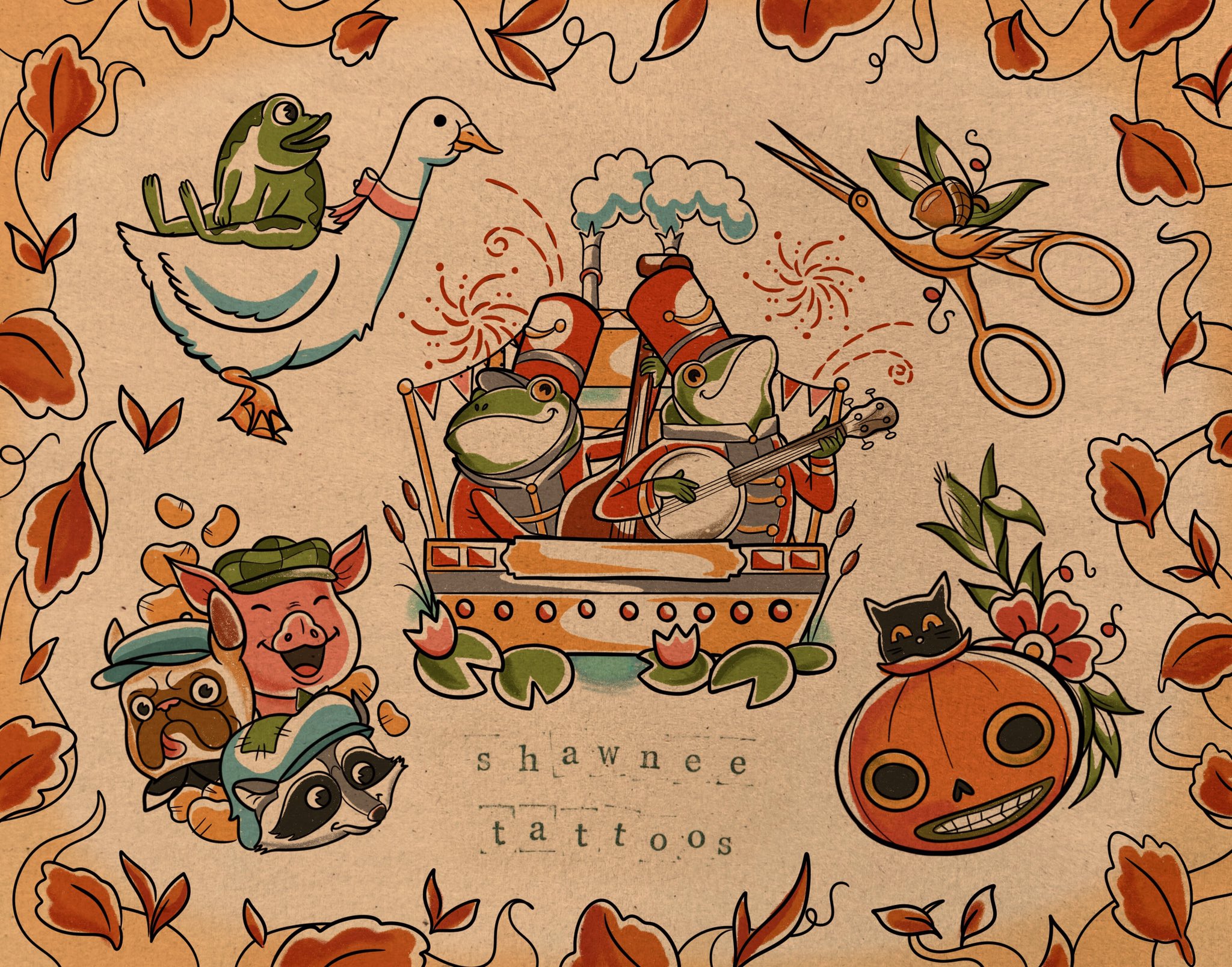 shawn Ⓥ on X: "Over the garden wall flash :) all are available to tattoo https://t.co/yHoDiK24TM" / X