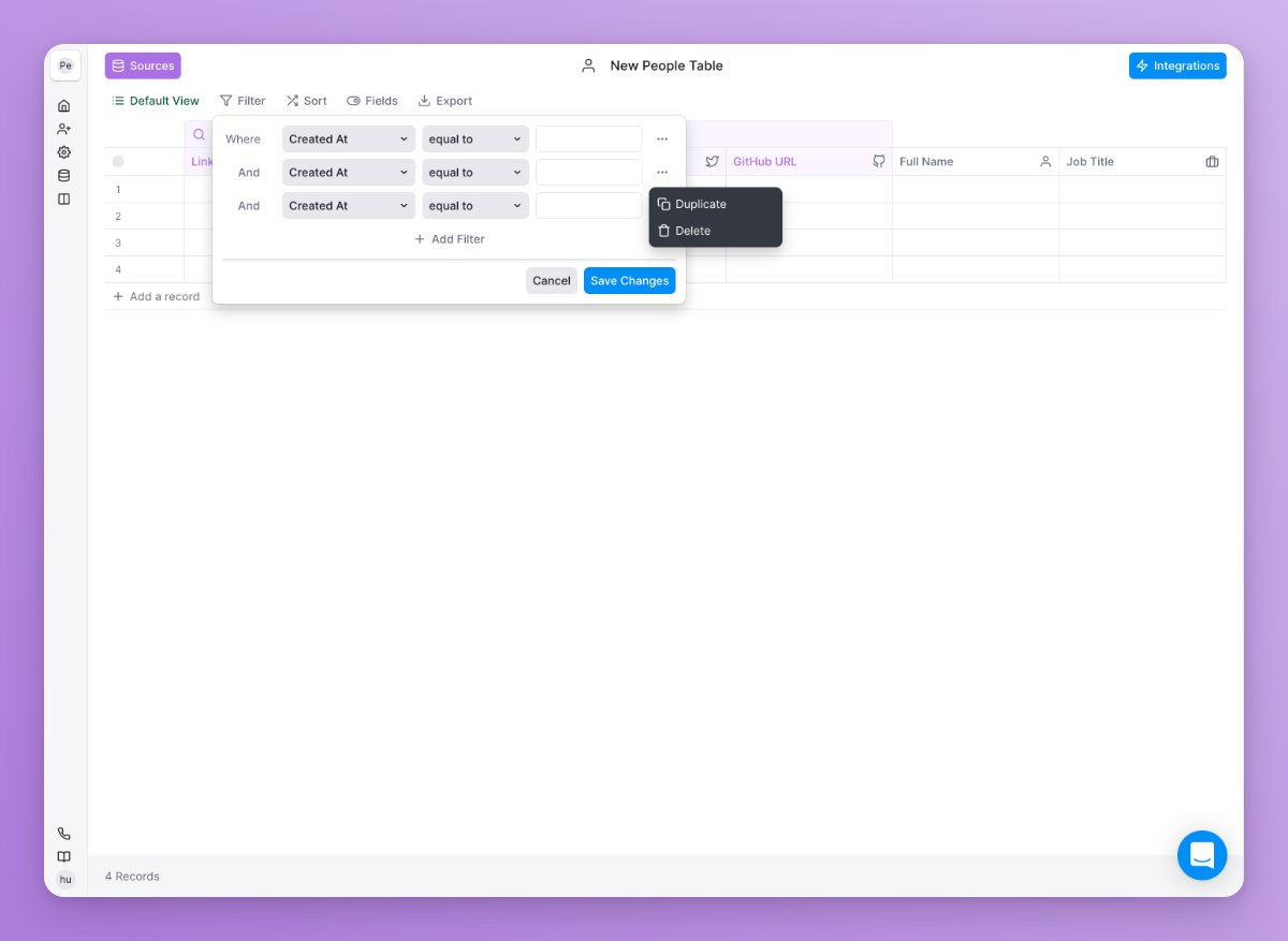 _aishots's tweet photo. 💻 Product – @clayrunHQ
📺 Screen – Table View / Filters
🧩 Elements – Filters Popover, Compound Filters, Filter Properties & Operators, Filter Actions, Table
#ux #ui #design #productd https://t.co/zsVKvyc5em