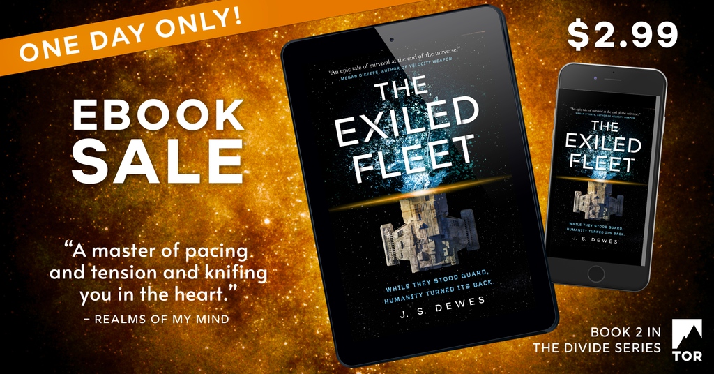 jsdewes's tweet photo. 🚨 Sale Alert! 🚨
Today only (Sunday 6/5) you can get #TheExiledFleet eBook for $2.99 at your retailer of choice! 🚀✨💫
Kindle: https://t.co/p1lrnrQIuw
B&N: https://t.co/K9o9sWjv3L
Apple: https://t.co/0uEpqmtdyg
Others: https://t.co/Knsa9o4A1R https://t.co/oJ8BqPiXZv