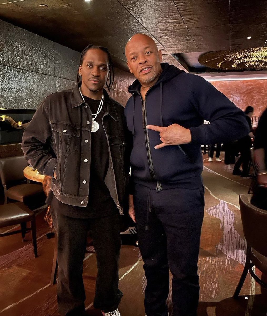 RockTheBells's tweet photo. Since @PUSHA_T just did an album with half @kanyewest &amp; half @Pharrell beats, this next one should be half @drdre and half ???? https://t.co/MHCxI3gbcC