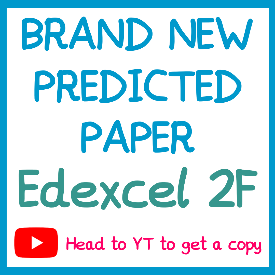 1stclassmaths's tweet image. Edexcel Paper 2F BONUS predicted paper. Same topics, different questions. Ideal to give to students for Monday evening. Please share so people see it before tomorrow!
drive.google.com/file/d/1WxIGHp…
#gcse #gcsemaths #edexcelmaths #revision
@RadarMaths
