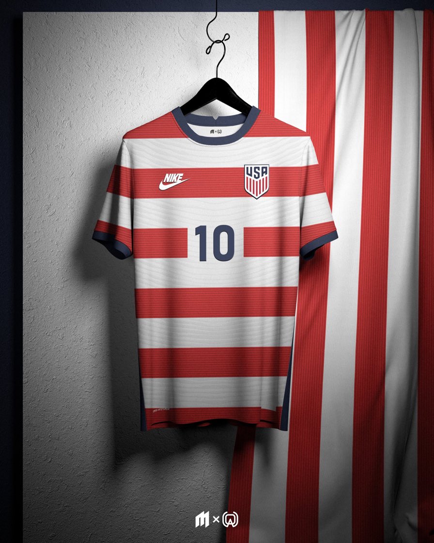 usmntonly's tweet photo. This USMNT concept kit 👀🔥

(📸: @o_w_design, @morganrdesign) https://t.co/Nr3VcEh0TQ