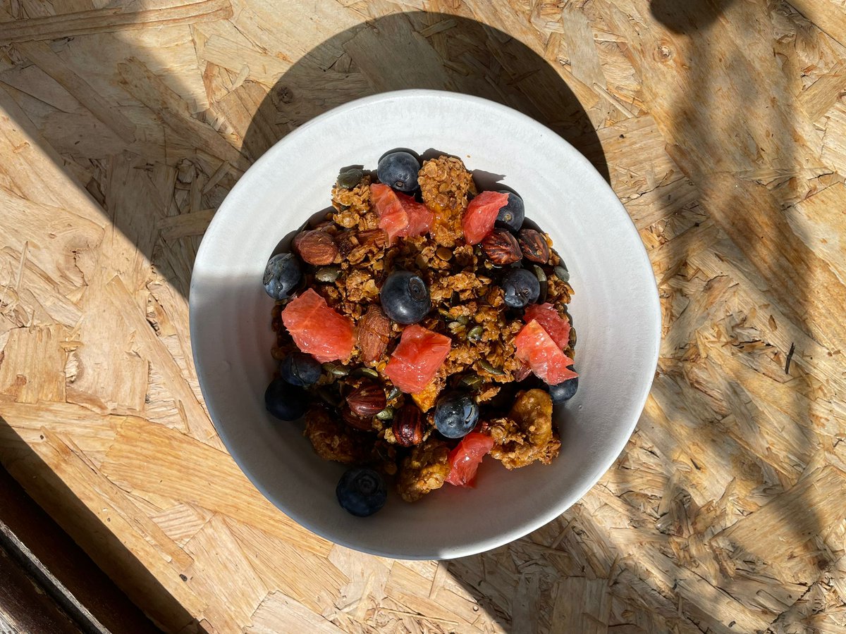Channel your healthy side with our awesome granola - baked on site!  Grab some with your morning coffee