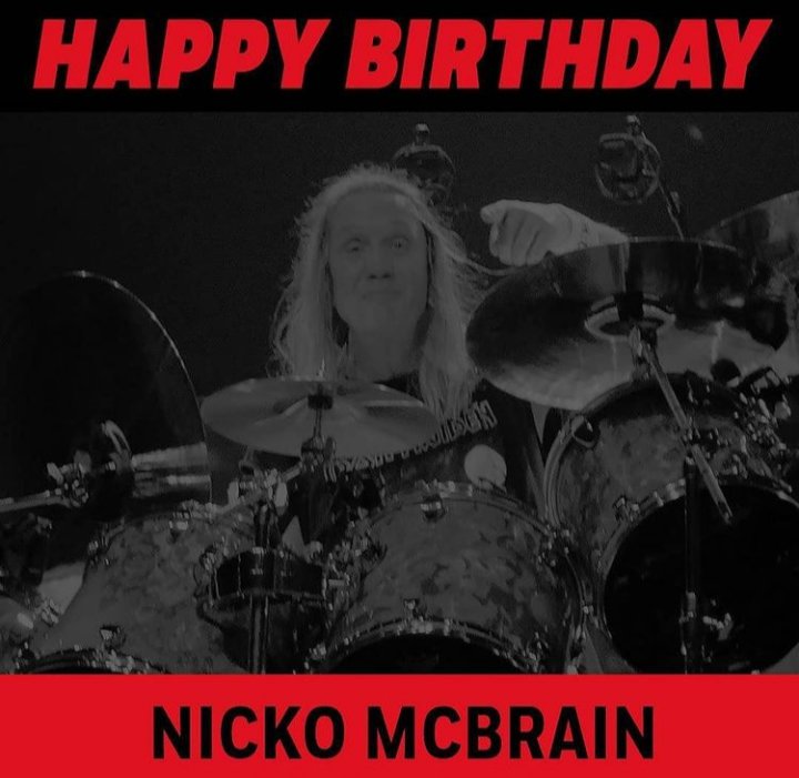 Happy 70th Birthday to drummer Nicko McBrain   