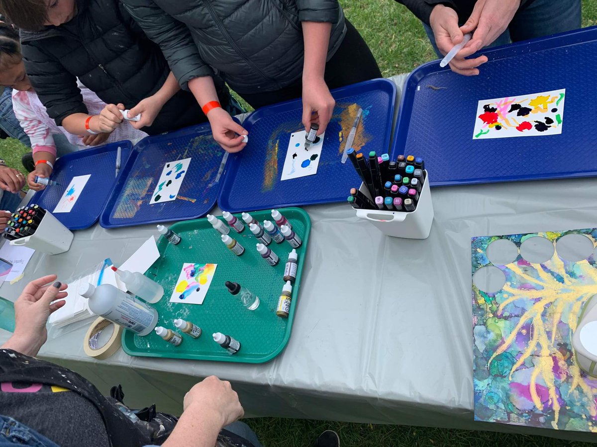 I was set up Sat at the Legacy Park Family festival to facilitate a #communityartproject
Sponsored by the #fortsask Youth Advisory Committee &amp; #FCSSFortSask 
We had a fab turn out and I look forward to transforming everyone's creations into our finished #art piece
#CreateInspire