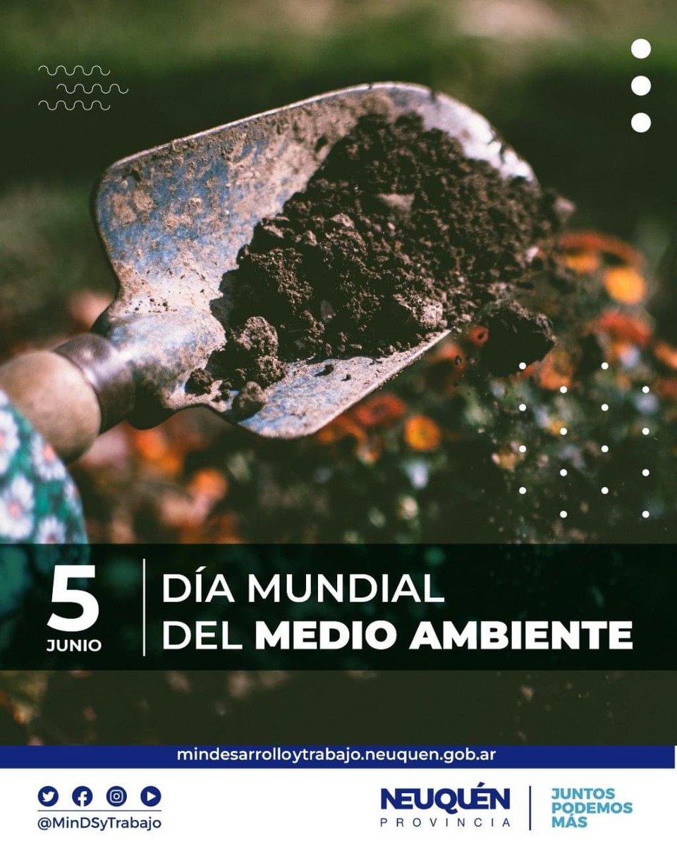 #5Junio Día Mundial del Medio Ambiente 🌎

Una fecha para refelxionar sobre el impacto del ser humano en el planeta y la biodiversidad, una oportunidad para transformar nuestras economías y sociedades para hacerlas más inclusivas, más justas y más respetuosas con la naturaleza.