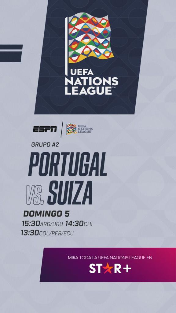 Sigue la #NationsLeague por <a href="/StarPlusLA/">starplusla</a> <a href="/patohinojosa10/">Pato Hinojosa</a> <a href="/julinho11sc/">Julinho</a> <a href="/alexandrahorler/">Alexandra Hörler</a> <a href="/Pame_RiosCalmet/">Pamela Ríos Calmet</a> <a href="/erickosoresp/">Erick Osores</a> <a href="/Percyoli/">Percy olivares</a> <a href="/Gustavo_p4/">Gustavo Peralta Coello</a> <a href="/DT_jorgeespejo/">jorge espejo</a>