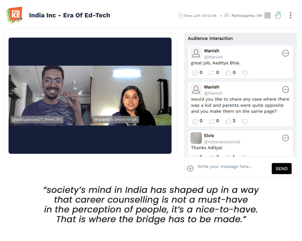 kkroundtables's tweet photo. A conversation about education and disruption. Thank you, @adityabose27, for joining in and talking about the role of ed-tech startups in shaping the future of Indian students with moderator @AyantiBera on #IndiaInc. Hope to host you soon for more such RoundTable discussions. https://t.co/wokaUwei2p