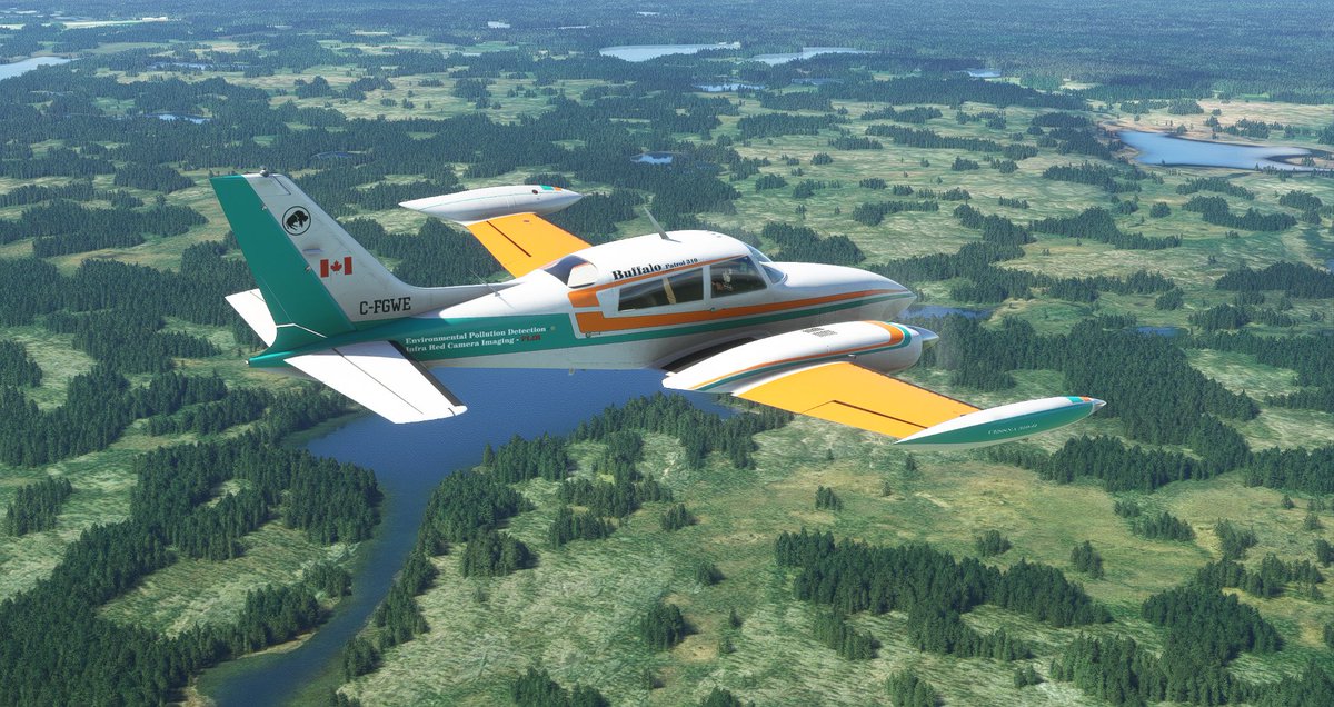 Dreamsofwings1's tweet photo. Heading west from Yellowknife in the superb @MilvizInc C310R sporting this fantastic repaint of @BuffaloAirways C310Q C-FGWE by @Canuckshaw and available on https://t.co/vNHirMTSOf
#cessna #cessna310 #buffaloairways #icepilots #icepilotsnwt #twinengine #milviz #aircraft #avgeek https://t.co/n2qJdEvrT6