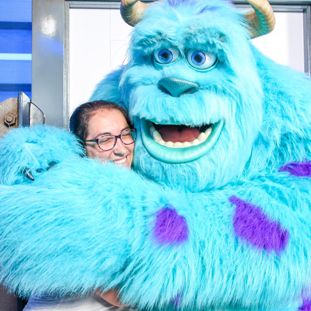 VisitOrlando's tweet photo. Sulley gives the best hugs 💙 💜

📍 : Meet him at @WaltDisneyWorld Hollywood Studios
📷 : @odienadventures https://t.co/5KjoNlaVFW