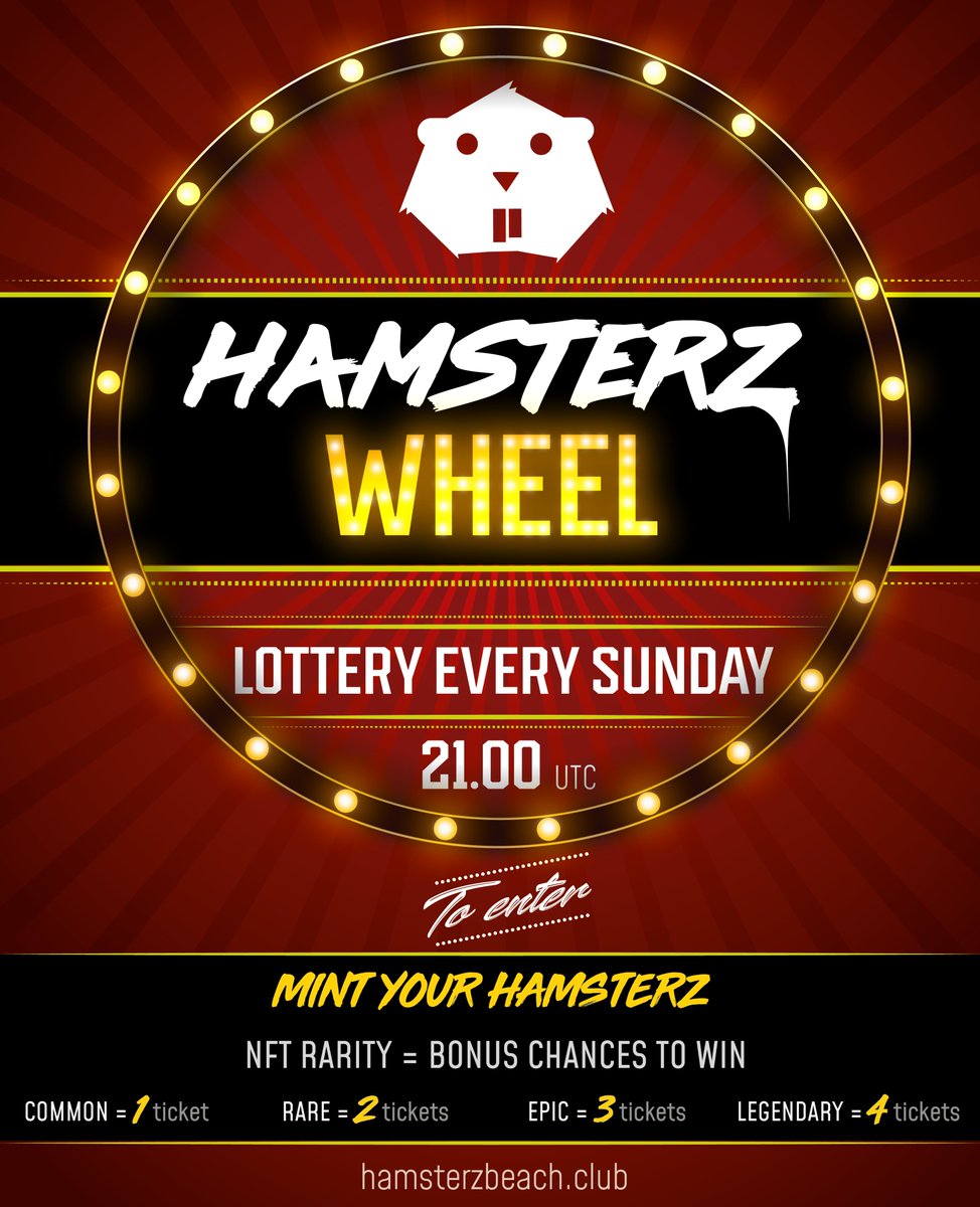 hamsterzbc's tweet photo. GM ๐น๐๏ธ ๐บ
It's the #HamsterzDay !!!
The Hamsterz Wheel #6 rewards is here:
-> 10 @projectxfinance nodes
-> 4 Fuji @polar_nodes
-> 1 @BountyBaddies #NFT
-> 1 @MadVeggies NFT
-> 2 @hamsterzbc #NFTs
RUMBLE TN with #AVAX to win at 16:00 UTC on discord!
Good luck Hamsterz! https://t.co/6mvQ65j8mJ