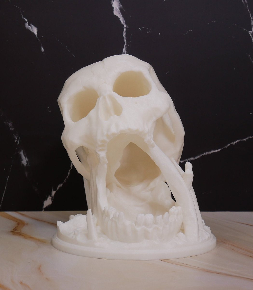 dnddicetowers's tweet photo. Thanks for the kind words! ★★★★★ "Bought this as a gift - all good - exactly as described!" alert https://t.co/9YczvWL8L5 #etsy #3dprintedtower #dicetower #skulldicetower #dungeonsanddragons #roleplayinggames #skulltower #dicemodel #desertskiss #dnd https://t.co/xlVwdZTdfc