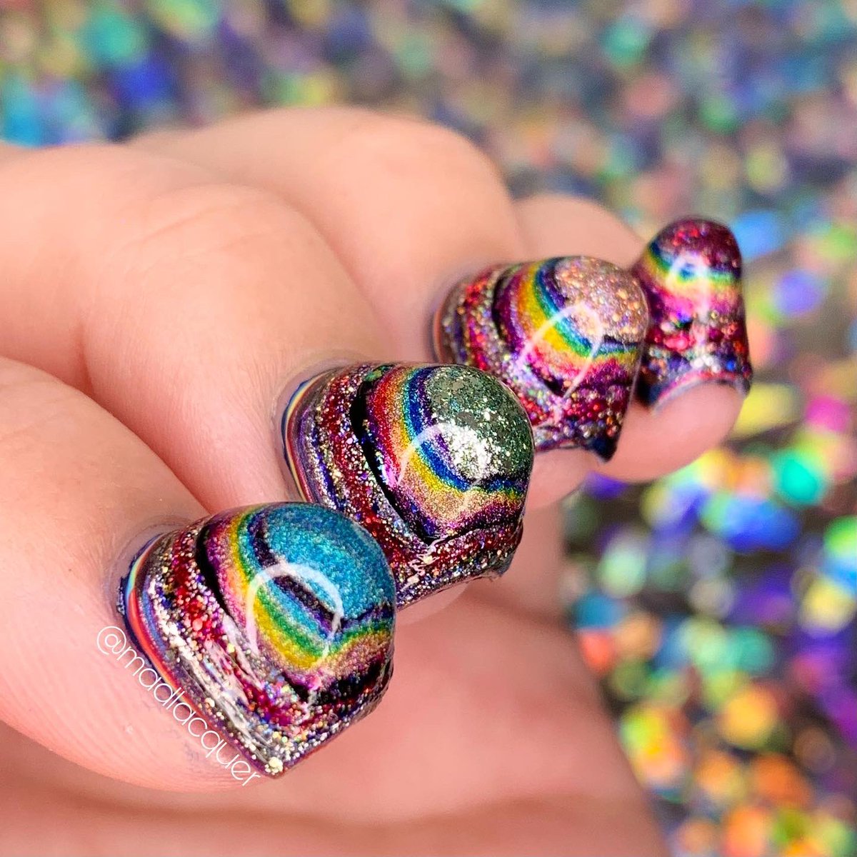 madlacquer's tweet photo. To celebrate #6yearsofpolishmountain some of us on Instagram participated in a collab and made our own journey!
@nailogical WhAt Do YoU tHiNk??? ๐๐ฟ https://t.co/fntP3FUHj1