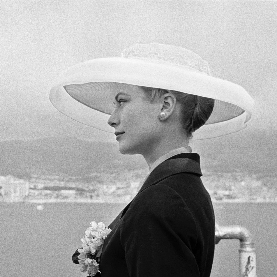 grace kelly arriving at the monaco harbor aboard the ss constitution, 1956