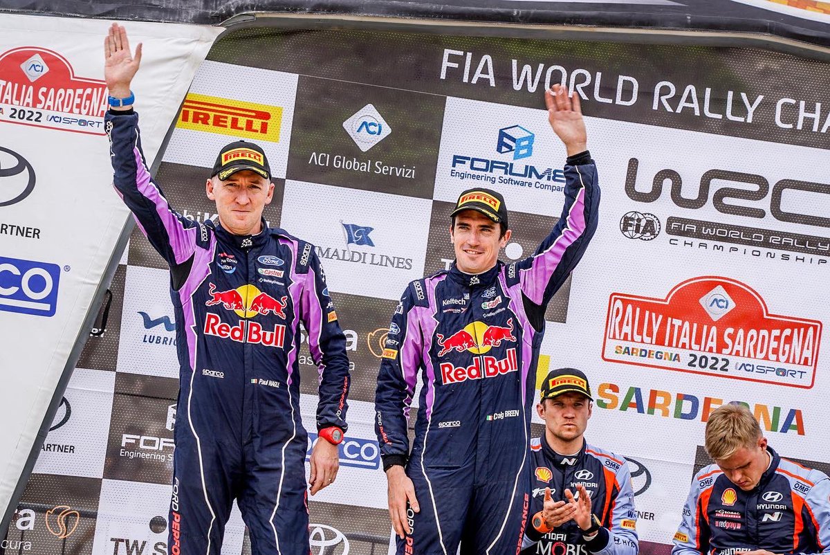 Craig_Breen's tweet photo. 🥈 We are absolutely thrilled! It's been a really good weekend in #Sardinia and we're starting to find our feet with the car. It’s is getting better and better - it's taken a bit of time, but she's some yoke! 🤩

#WRC #rallyitaliasardegna #msporters https://t.co/uMWRqIJHsS