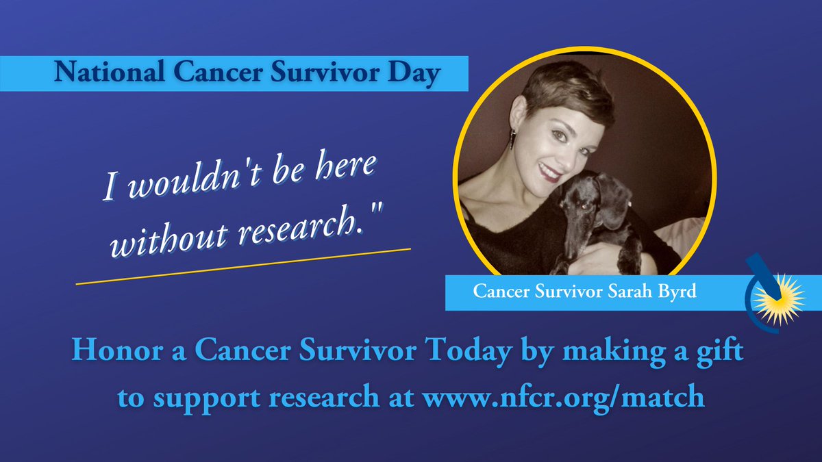 RESEARCH 👏 CURES 👏 CANCER 👏 Today, in honor of #NationalCancerSurvivorDay, please make a gift to accelerate research that could result in the breakthrough patients are waiting on to save their life. Give today at nfcr.org/match. #TogetherForACure #NCSD22