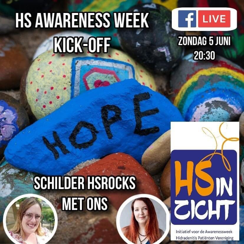 HidradenitisNL's tweet photo. #hsrocks vanavond live aftrap van de HS Awareness week!
Ga naar de besloten facebookgroep of meld je daar nog snel voor aan!
#hsinzicht #hs #hsawareness #hsawarenessweek #HidradenitisSuppurativa #hidradenitis https://t.co/fAy4qinQ7t