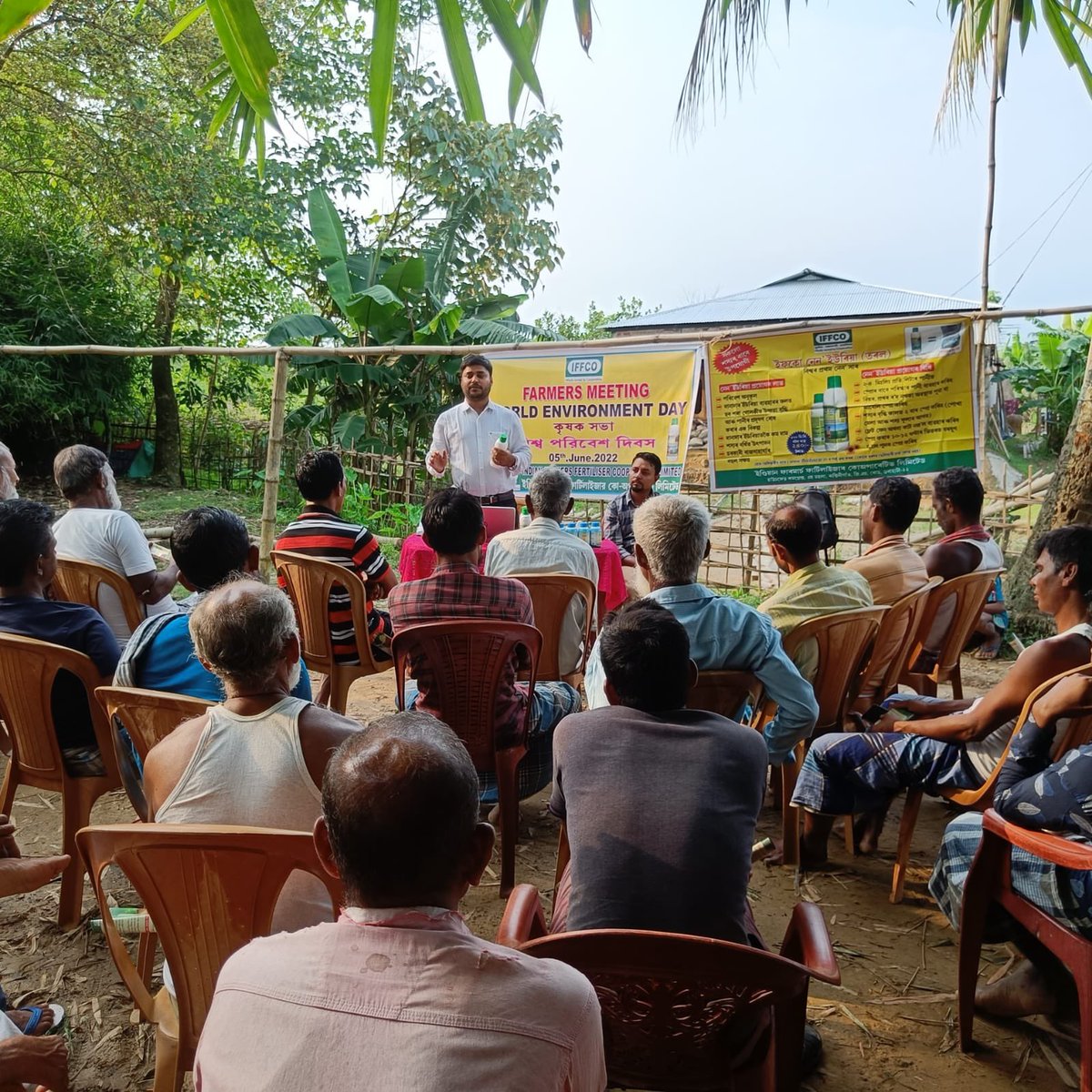 drusawasthi's tweet photo. #IFFCO team in Assam organised an environment &amp; #NanoUrea awareness program at Chandrapur pt ll, Cachar, Assam. 60 farmers participated in the program. Use &amp; benefits of Nano Urea in perspective of environment conservation along with Sagarika, Bio Fertilizer &amp; WSF were discussed. https://t.co/NMkZvD7z7p