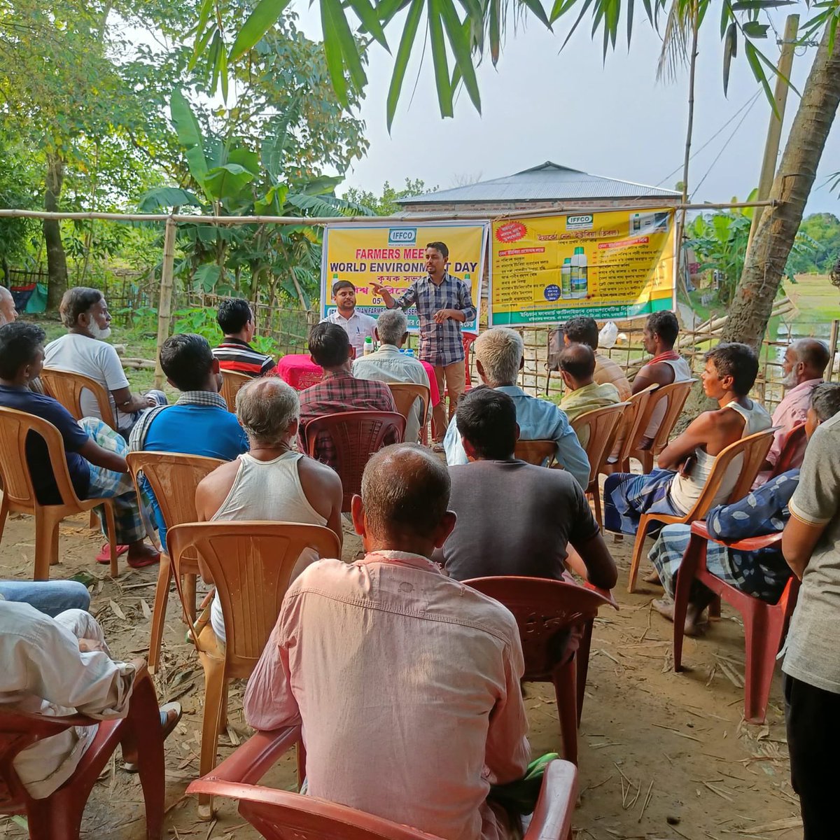 drusawasthi's tweet photo. #IFFCO team in Assam organised an environment &amp; #NanoUrea awareness program at Chandrapur pt ll, Cachar, Assam. 60 farmers participated in the program. Use &amp; benefits of Nano Urea in perspective of environment conservation along with Sagarika, Bio Fertilizer &amp; WSF were discussed. https://t.co/NMkZvD7z7p