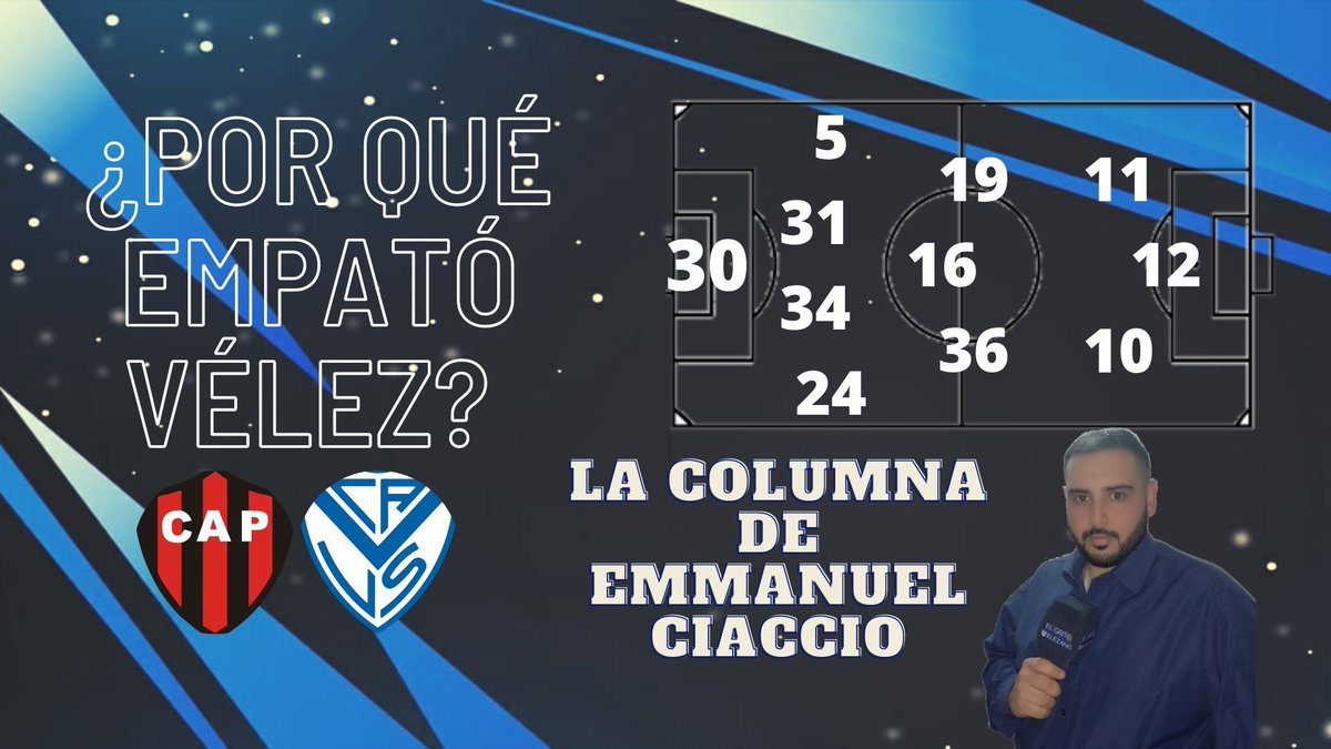 ElGritoVelezano's tweet photo. Mira el análisis de la igualdad de #Velez en Paraná.

¿Coincidís con @CiaccioEmmanuel?

➡️https://t.co/7P4YrGU4qk https://t.co/DsmpFNOemf
