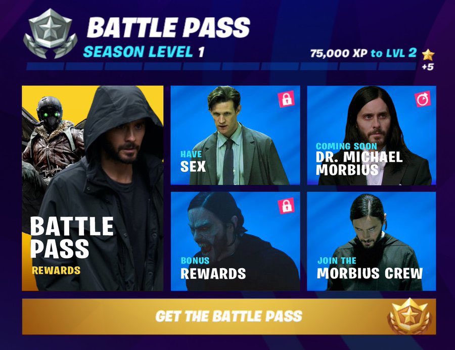 LeGiPIays's tweet image. You see this instead of the new #FortniteSeason3 Battle Pass, what's your first reaction?
Mine: 😶